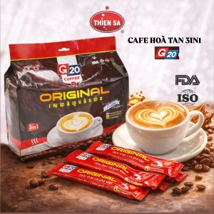 Cà Phê Bột Hòa Tan 3In1 - G20 Original - KLT: 1200G/ Túi/60 Gói 