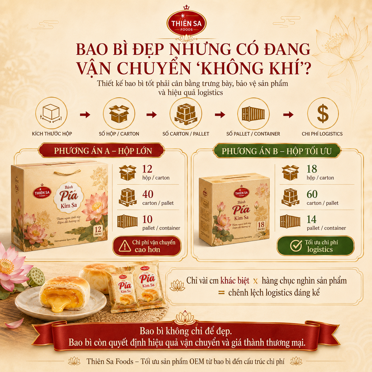 chi phí bao bì logistics OEM